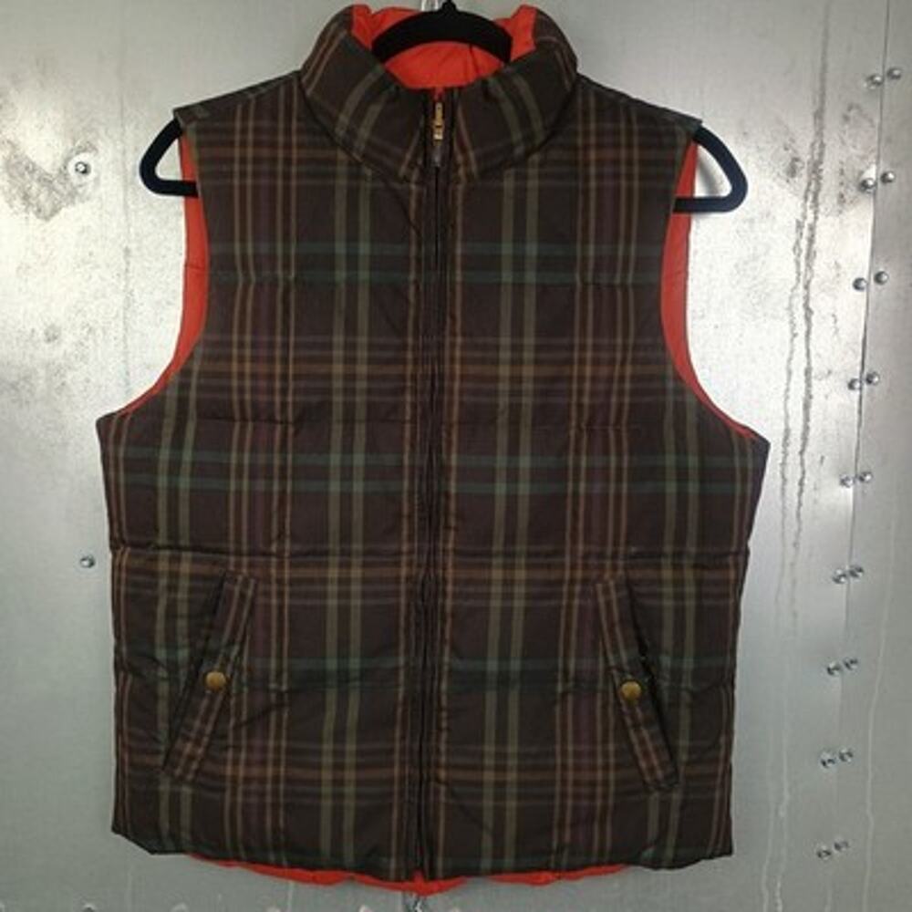 Lauren Ralph Lauren Vintage Y2K Plaid Goose Down Vest Small Corpcore Preppy